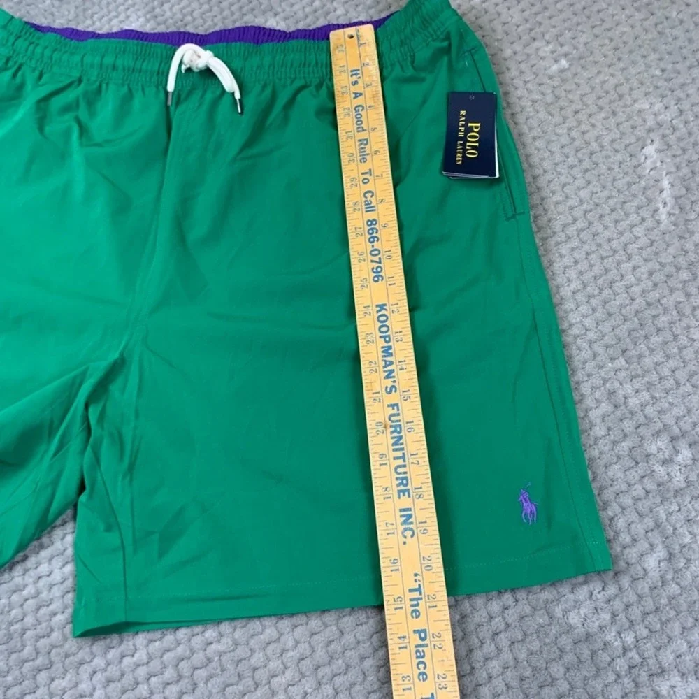 Polo Ralph Lauren Mens Green Purple Swim Trunks Shorts 2XLT 711829851028